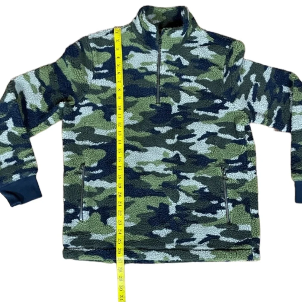 Banana Republic Fleece Camo Sherpa 1/4 Zip Pullover
